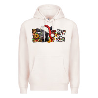 Pale Pink love christmas black angus Premium Hoodie - LillyAllenDesigns