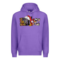 Purple love christmas black angus Premium Hoodie - LillyAllenDesigns