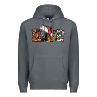 Rock love christmas black angus Premium Hoodie - LillyAllenDesigns