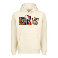 Sandshell love christmas black angus Premium Hoodie - LillyAllenDesigns