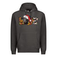 Smoke love christmas black angus Premium Hoodie - LillyAllenDesigns