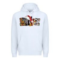 White love christmas black angus Premium Hoodie - LillyAllenDesigns