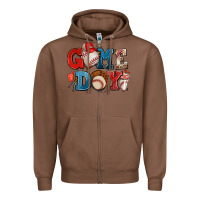 Chestnut game day baseball Zipper Hoodie - AdoDesignShop
