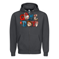 Smoke game day baseball Zipper Hoodie - AdoDesignShop