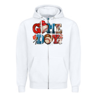 White game day baseball Zipper Hoodie - AdoDesignShop