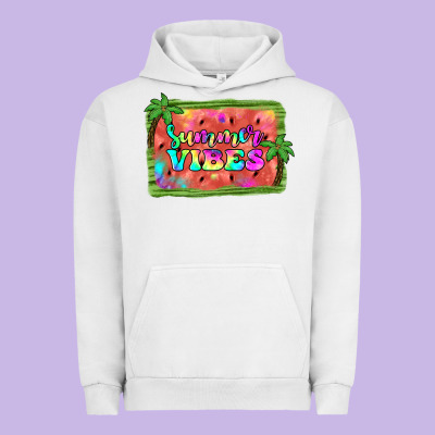 Summer Vibes Watermelon Urban Hoodie Designed By Jahusdesignshop
