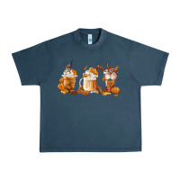 Midnight Navy Fall Coffees Urban Heavy Tee - FaDigitalArtStudio