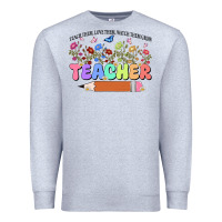 Heather Grey teacher wildflowers kopyası Premium Sweatshirt - JahusDesignShop