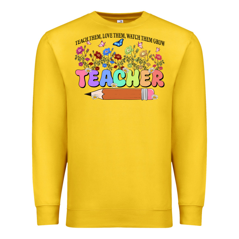 Teacher Wildflowers Kopyası Premium Sweatshirt by JahusDesignShop | Teevron