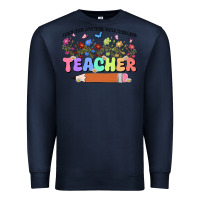 Navy teacher wildflowers kopyası Premium Sweatshirt - JahusDesignShop