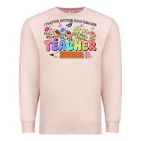Pale Pink teacher wildflowers kopyası Premium Sweatshirt - JahusDesignShop