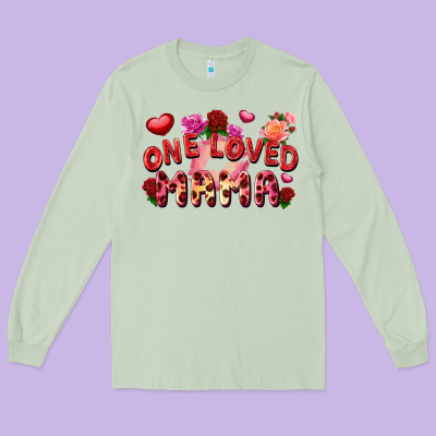 One Loved Mama Long Sleeve Tee Designed By Fadigitalartstudio