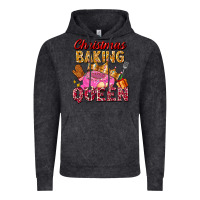 Vintage Black christmas baking queen Vintage Hoodie - FaDigitalArtStudio