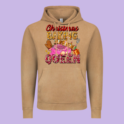 Christmas Baking Queen Vintage Hoodie Designed By Fadigitalartstudio