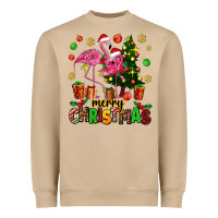 Mushroom flamingo merry christmas Heavyweight Sweatshirt - AdoDesignShop