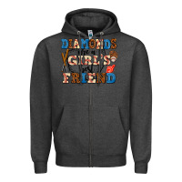Charcoal Heather diamonds are a girl's best friend Zipper Hoodie - AdoDesignShop