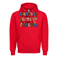 Red diamonds are a girl's best friend Zipper Hoodie - AdoDesignShop