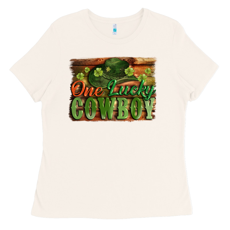 One Lucky Cowboy St. Patrick's Day Ladies Tee by CowGirlArtShop | Teevron