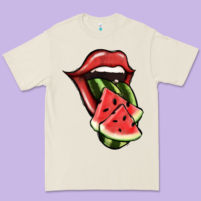 Watermelon Tongue Premium Tee Designed By Jasminsmagicworld