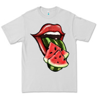Dove Grey Watermelon Tongue Premium Tee - Jasminsmagicworld