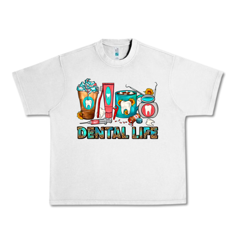 Dental Life Dentist Coffee Cups Urban Heavy Tee by FaDigitalArtStudio | Teevron