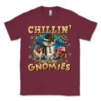 Burgundy chillin with my gnomies Classic Tee - CowGirlArtShop