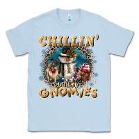 Dusty Blue chillin with my gnomies Classic Tee - CowGirlArtShop
