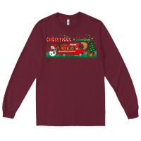 Burgundy christmas is coming Long Sleeve Tee - BundleAndBundleShop