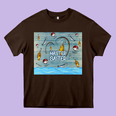Master Baiter Heavy Core Tee Designed By Tumblerdesignbyshophia