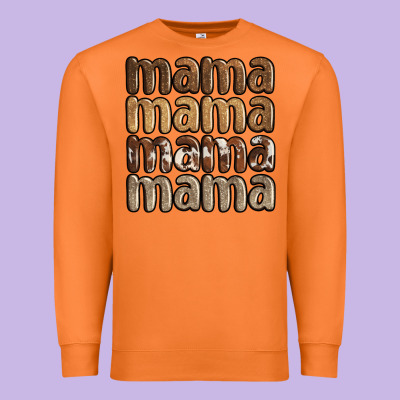 Faux Sequins Mama Premium Sweatshirt Designed By Jahusdesignshop