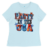 Baby Blue Party in the usa 4th of july Ladies Tee - CowGirlArtShop