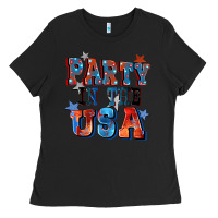 Black Party in the usa 4th of july Ladies Tee - CowGirlArtShop