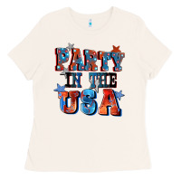 Bone Party in the usa 4th of july Ladies Tee - CowGirlArtShop