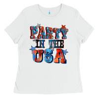 White Party in the usa 4th of july Ladies Tee - CowGirlArtShop
