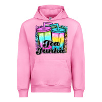 Fuchsia Pink tea junkie Urban Hoodie - JahusDesignShop