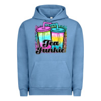 Pigment Pebble Blue tea junkie Urban Hoodie - JahusDesignShop