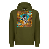 Army Green western paint horse Premium Hoodie - LillyAllenDesigns