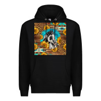Black western paint horse Premium Hoodie - LillyAllenDesigns