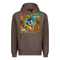 Coffee western paint horse Premium Hoodie - LillyAllenDesigns