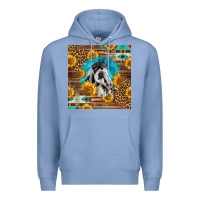 Colony Blue western paint horse Premium Hoodie - LillyAllenDesigns