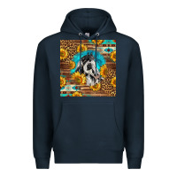 Navy western paint horse Premium Hoodie - LillyAllenDesigns