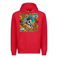 Red western paint horse Premium Hoodie - LillyAllenDesigns