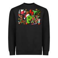 Black lpn christmas nurse with Heavyweight Sweatshirt - AdoDesignShop