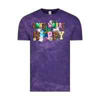 Cloud Purple Easter Day Don't worry be hoppy Vintage Tee - OliviaCreatesArt