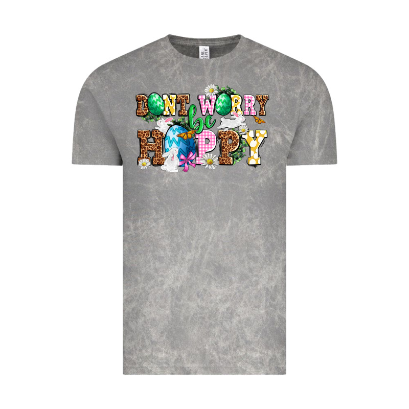 Easter Day Don't Worry Be Hoppy Vintage Tee by OliviaCreatesArt | Teevron