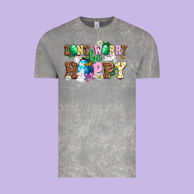 Easter Day Don't Worry Be Hoppy Vintage Tee Designed By Oliviacreatesart