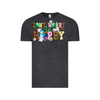 Vintage Black Easter Day Don't worry be hoppy Vintage Tee - OliviaCreatesArt