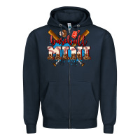 Navy baseball mini Zipper Hoodie - AdoDesignShop