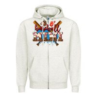 Oatmeal Heather baseball mini Zipper Hoodie - AdoDesignShop