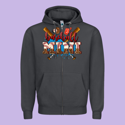 Baseball Mini Zipper Hoodie Designed By Adodesignshop